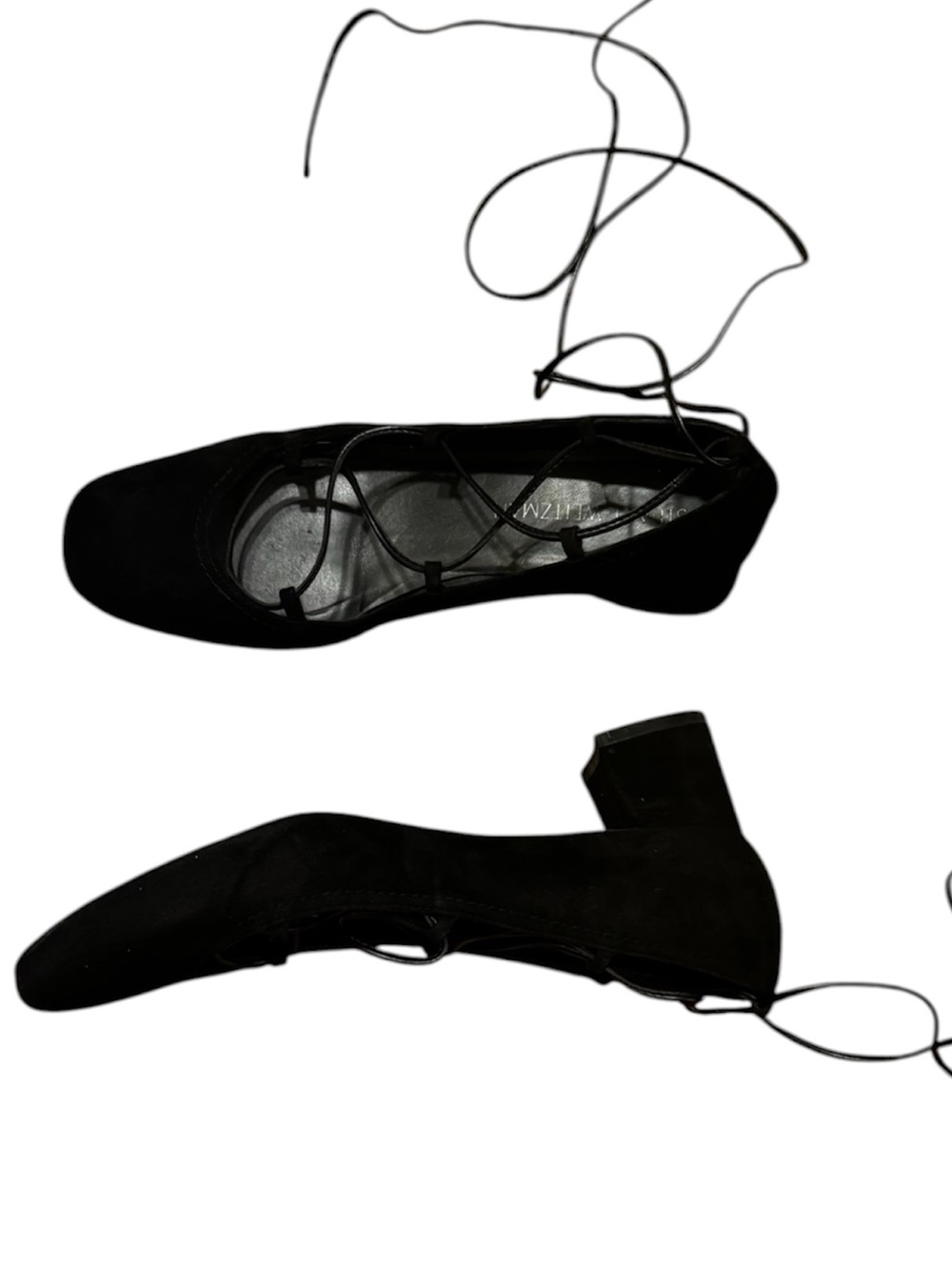 Stuart Weitzman leather lace up shoes with 6 cm heel in great condition size 38